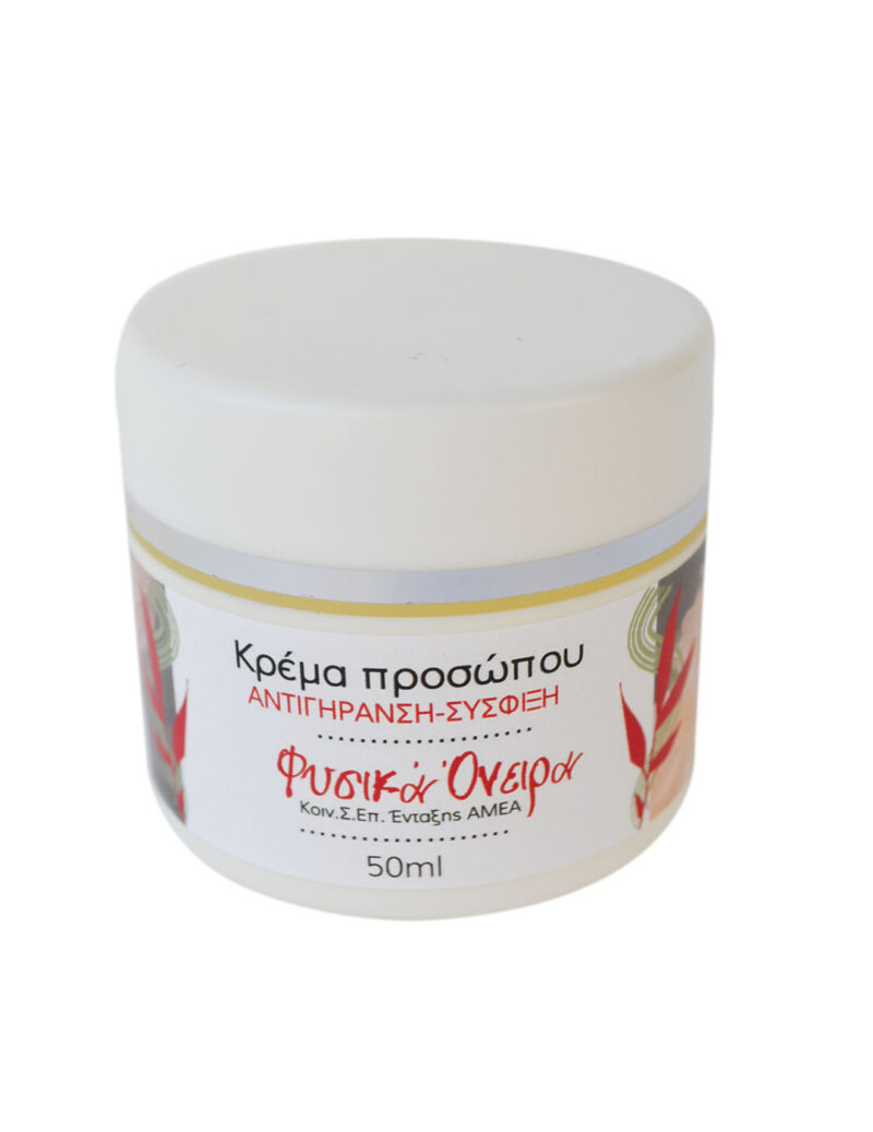 ΚΡΕΜΑ ΠΡΟΣΩΠΟΥ ΓΙΑ ΑΝΤΙΓΗΡΑΝΣΗ & ΣΥΣΦΙΞΗ 50ml